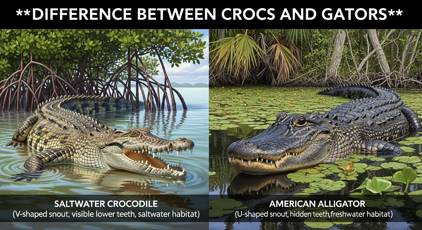 difference between crocs and gators