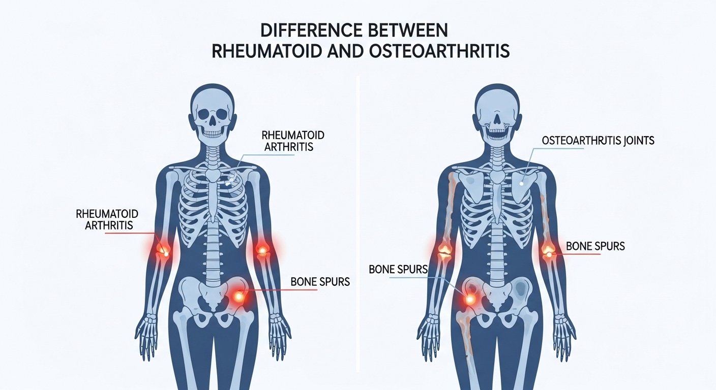 Difference Between Rheumatoid and Osteoarthritis