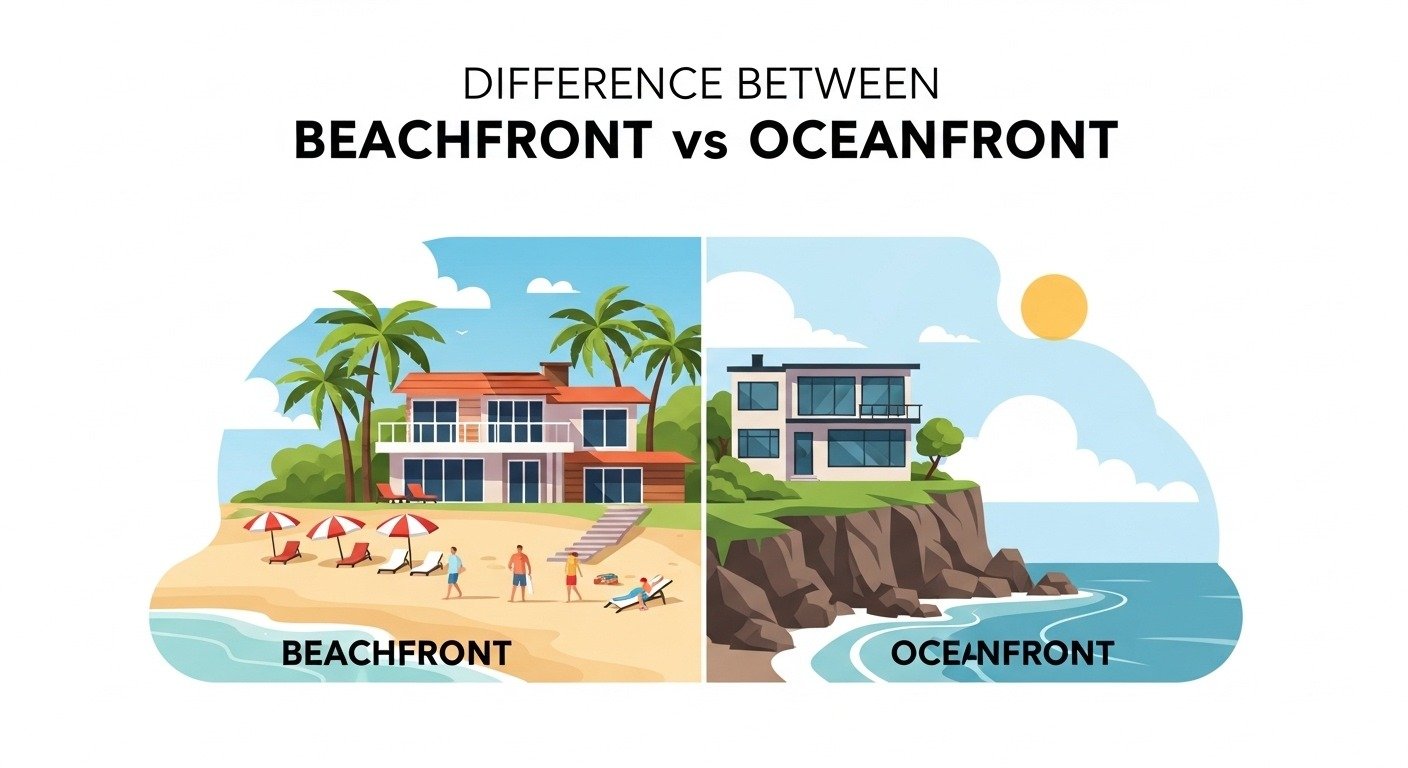 Difference between Beachfront vs Oceanfront