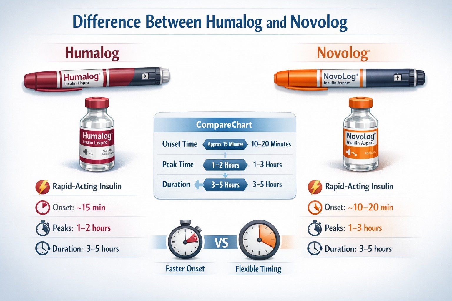 Difference Between Humalog and Novolog