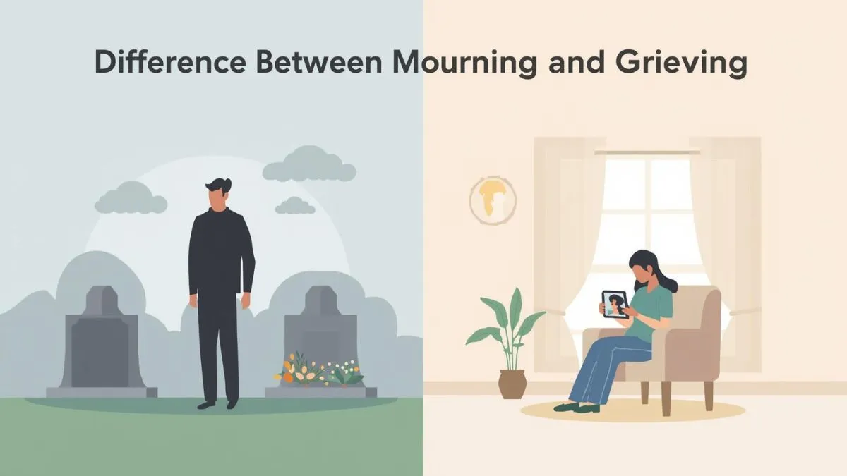 Difference Between Mourning and Grieving