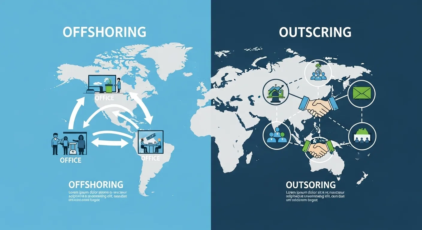 difference between offshoring and outsourcing