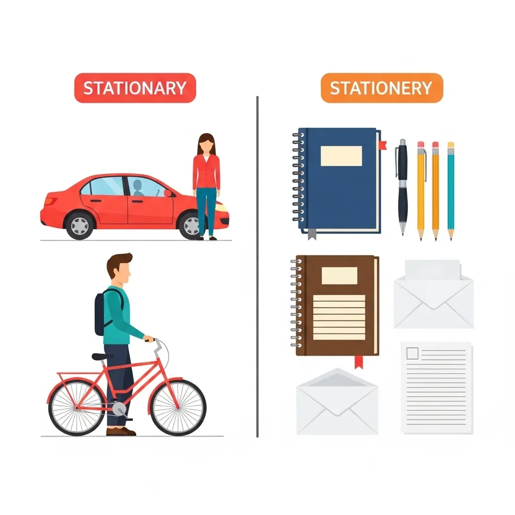 Difference Between Stationary and Stationery