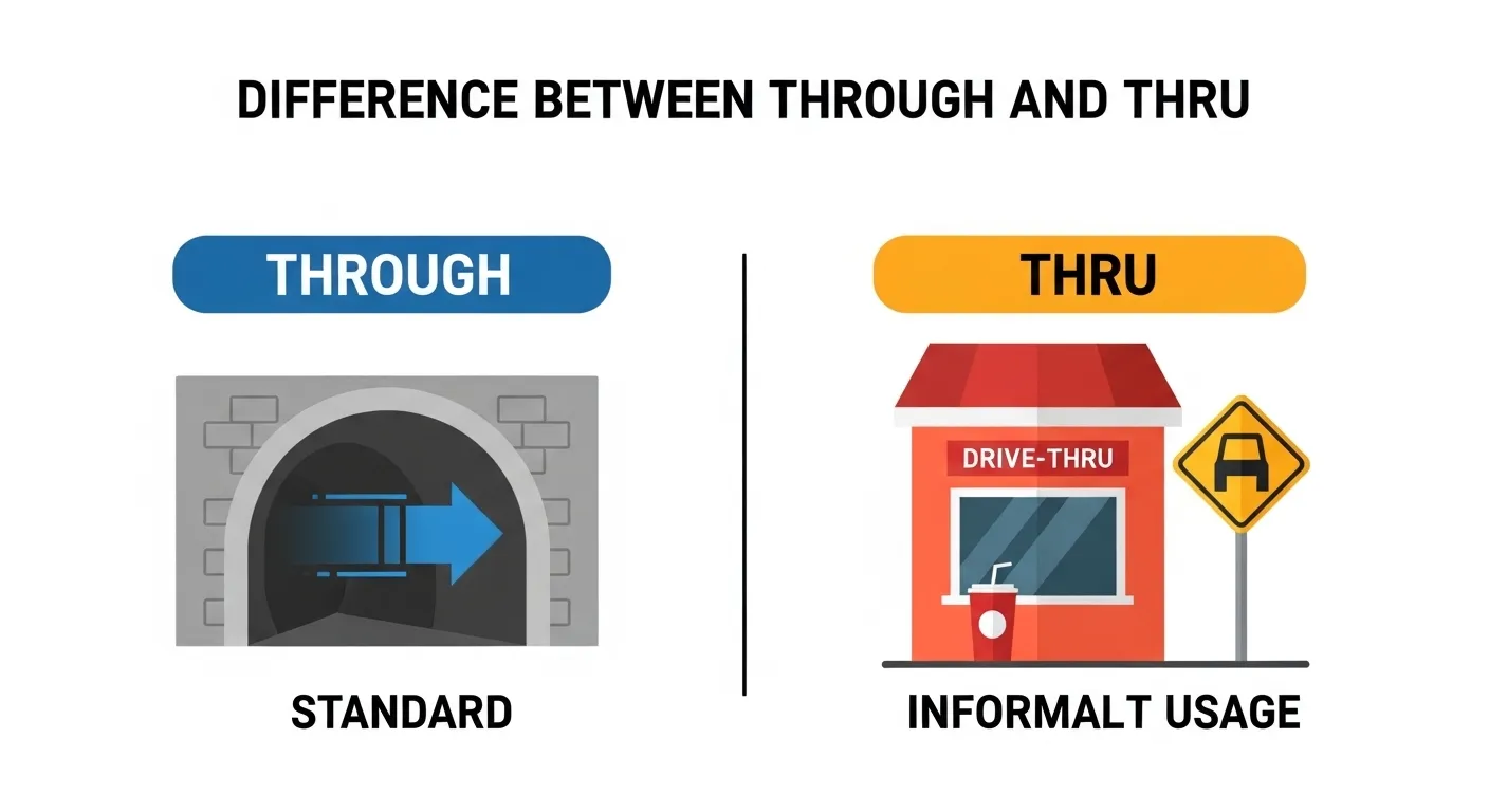 Difference Between Through and Thru