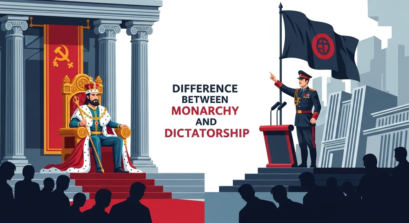 Difference Between Monarchy vs Dictatorship