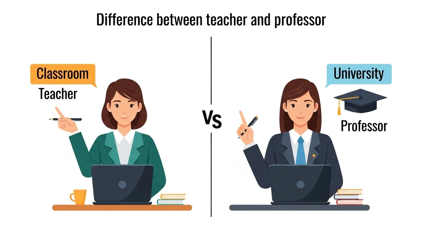 Difference Between Teacher and Professor